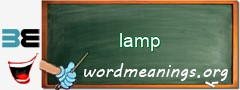 WordMeaning blackboard for lamp